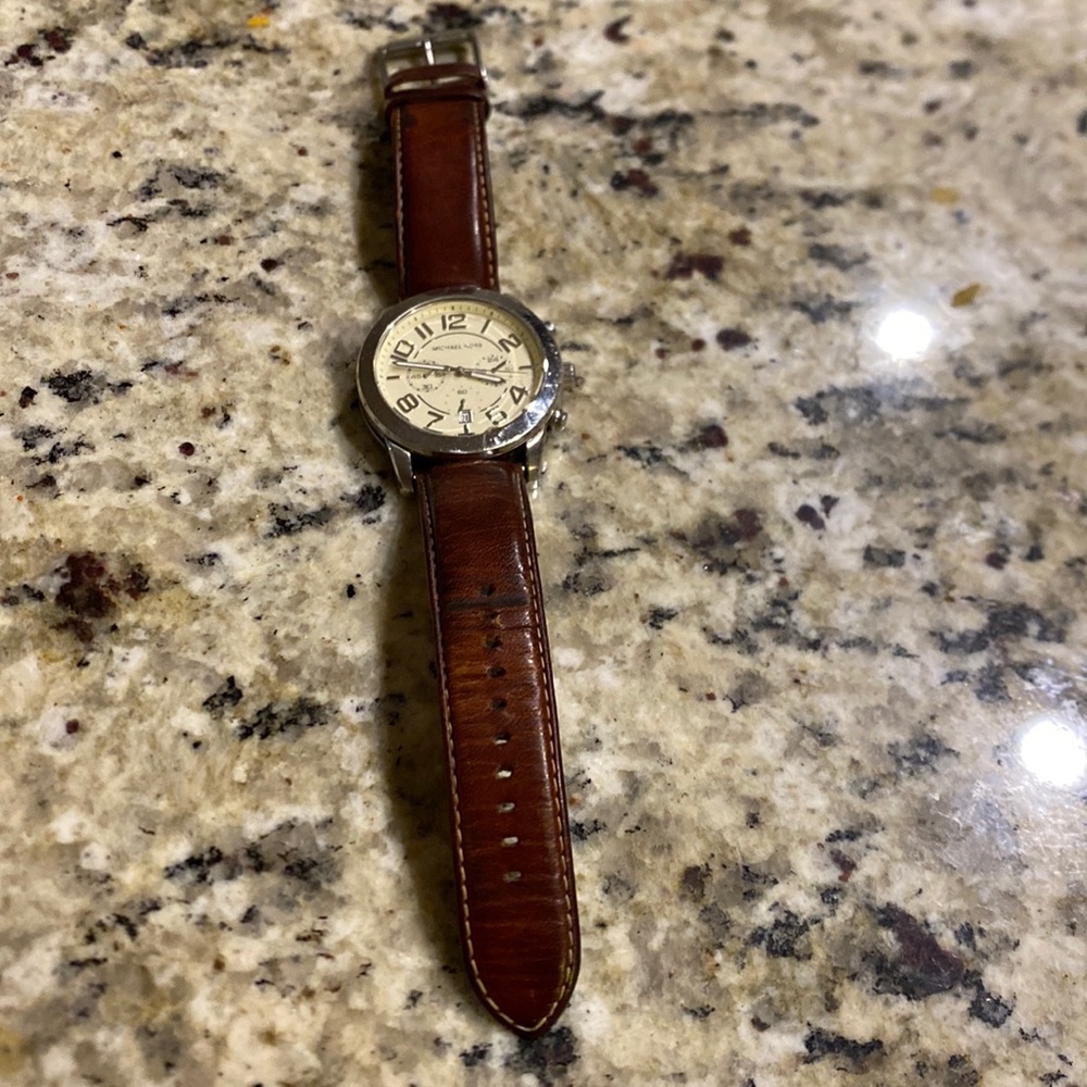 Micheal Kors brown leather watch